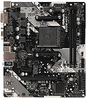 Материнская плата ASRock B450M-HDV sAM4 B450 2xDDR4 M.2 HDMI DVI D-Sub mATX