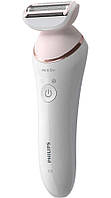 Эпилятор Philips Epilator Series 8000 дисковый, аккумул., пинцет.-32, влажн.+сух., насадок-5, бело-розовый