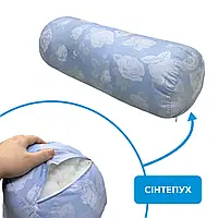 Ортопедическая подушка-валик синтепух 65х24 гипоаллергенная подушка для сна