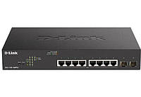 Коммутатор D-Link DGS-1100-10MPV2 8xGE PoE 2xSFP, 130Вт, EasySmart