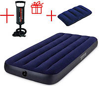 Пляжний надувний гумовий матрац для дома односпальний туристичний в намет матраци і подушки велюр VZL