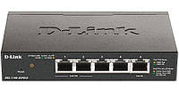 Коммутатор D-Link DGS-1100-05PD 5xGE, (2xGE, 2xGE PoE, 1xGE PD), EasySmart