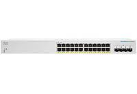 Коммутатор Cisco CBS220 Smart 24-port GE, PoE, 4x1G SFP