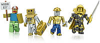 Игровой набор Roblox Four Figure Pack Roblox Icons - 15th Anniversary Gold Collector's Set, 4 фигурки и