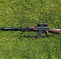 Іграшковий Автомат AK-47 стріляє кульками орбіз, Гель бластер на акумуляторі