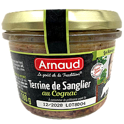 Паштет з кабана та коньяком Арнауд Arnaud sanglier 180g 12шт/ящ (Код: 00-00016358)