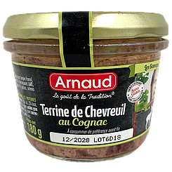 Паштет з косулі та коньяком Арнауд Arnaud chevreuil 180g 12шт/ящ (Код: 00-00016359)