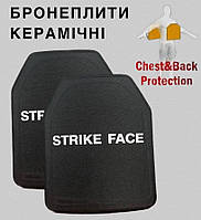 Сертифицированные керамические плиты Страйк Фейс Strike Face 25 на 30 см. 6 класс. 24 мм NIJ TO IV 0101.06