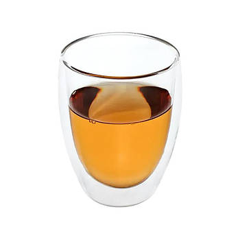 Скляна склянка з подвійним дном 250 мл 186-1 Склянка з подвійними стінками прозора