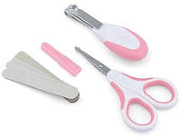 Набор Nuvita по уходу за ребенком 0м+ Розовый Безопасные ножницы с акс.
