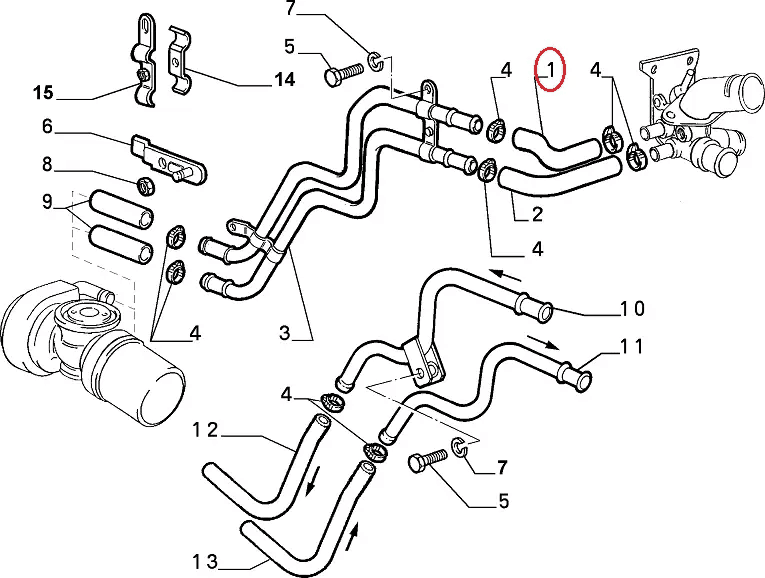 Патрубок корпусу термостата Fiat Ducato 230, Peugeot Boxer, Citroen Jumper (1994-2002) 2.5/2.8, 98470605