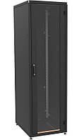 Шкаф ZPAS 19", 42U, 600x1000 мм, стеклянная дверь, черный
