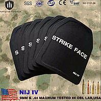 Легкие керамические бронепластины Strike Face: Сертифицированные, Пара 2 шт, 6 класс ДСТУ, для NATO