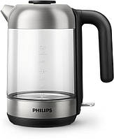 Электрочайник Philips Series 5000, 1.7л, стекло, черно-серебристый