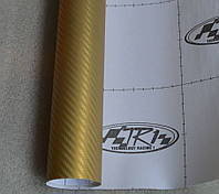 Карбоновая пленка золото carbon карбоновая пленка 3D gold защитная автомобильная карбоновая пленка 100х127 см