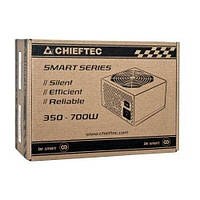 Блок питания CHIEFTEC Smart (650W), >85%, 120мм, 1xMB 24pin(20+4), 1xCPU 8pin(4+4), 2xMolex, 6xSATA, 2xPCIe