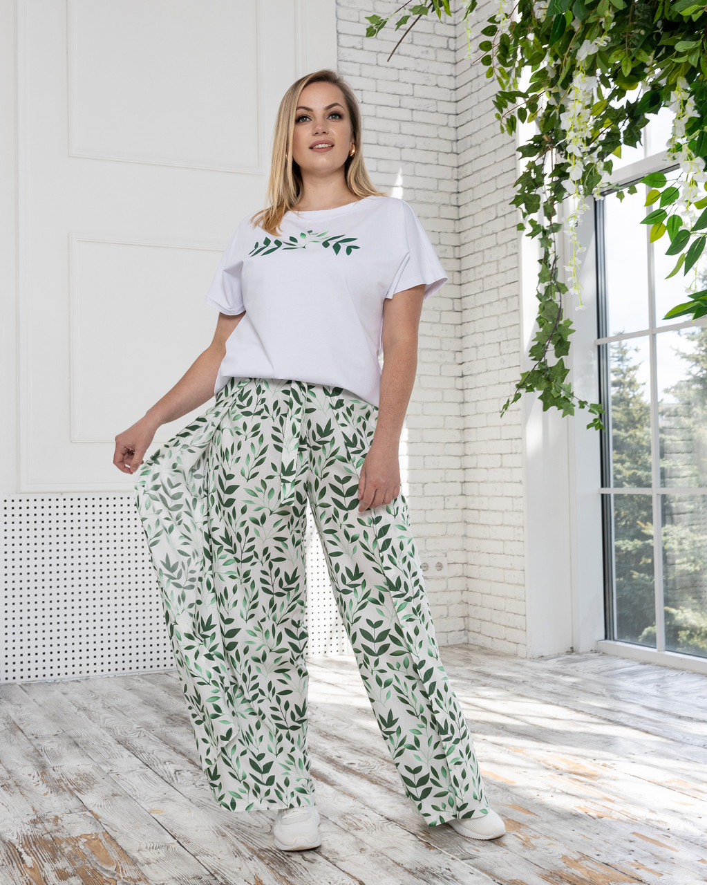 Костюм брючний Іві зелений, фото 1