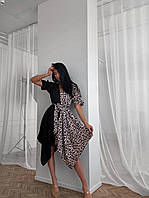 Жіноче стильне плаття-сорочка лео тканина: стрейч жатка Мод.1/070 лео