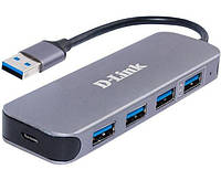 Концентратор USB D-Link DUB-1340 4port USB 3.0 с блоком питания