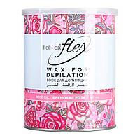 Воск для депиляции в банке ItalWax Flex Rose Oil - роза, 800 мл