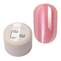 Lukum Builder Gel Glimmer No02 Pink Pearls — конструювальний гель із перлинним шимером, 30 мл