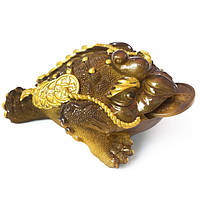 Чайная игрушка большая жаба богатства золотой цвет фигурка для чайной церемонии