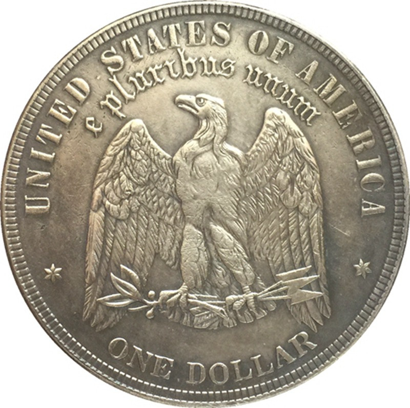 Сувенір пробна монета 1 долар США Банка 1878г, фото 1