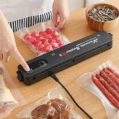 Вакууматор Vacuum Sealer вакуумный упаковщик для еды, бытовой вакууматор черный