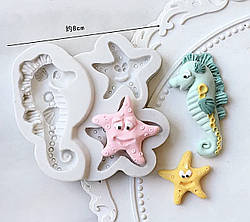 Ексклюзив. Силіконовий молд для шоколаду та ін "Морські тварини №1"