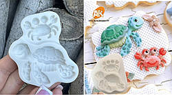 Ексклюзив. Силіконовий молд для шоколаду та ін "Морські тварини №2"