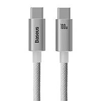 Кабель зарядний Baseus USB Type-C to Type-C 100W 5A 1м White (CAJY020002)