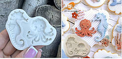 Ексклюзив. Силіконовий молд для шоколаду та ін "Морські тварини №3"