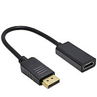 Переходник адаптер DisplayPort - HDMI Black (6927) ds