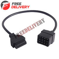 Переходник с OBD2 16pin мама на Renault 12pin папа ds