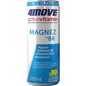 Вітаміни та мінерали 4MOVE Active Vitamin Magnesium + B6, 330 мл Грейпфрут-лимон-лайм