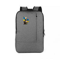 Рюкзак для ноутбука Девушка военная с флагом Украины