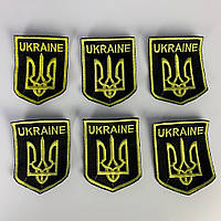 Военная аппликация герб Украины, Шевроны трезубец, Качественная военная нашивка на липучке YOZ- 891