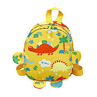 Детский рюкзак A-1025 Dinosaur на одно отделение с ремешком Yellow ds