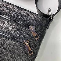 Мужская кожаная барсетка, Черная сумка через плечо из натуральной кожи, классический мессенджер YOZ- 922