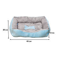 Лежак для котів собак Taotaopets 545508 Blue S (43*30 CM) ds