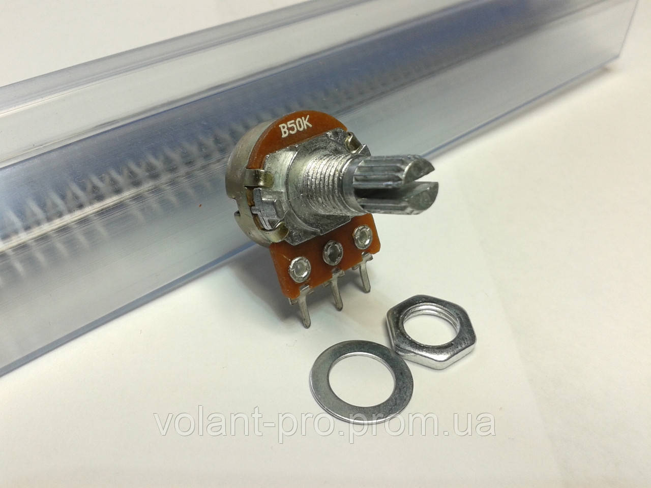 Резистор змінний WH148 50 кОм, 3 pin, моно, 15 мм.