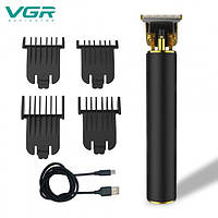 Машинка аккумуляторная для стрижки волос (беспроводной триммер) с насадками VGR V-058 (700mAh) ds