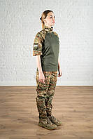 Уставная форма мультикам рип стоп камуфляж женская полевая зсу военная боевой костюм multicam армейский летний