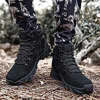 Ботинки тактические Lesko GZ702 Black р.40 износостойкие мужские армейские для тренировок ds