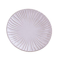 LOP Тарелка плоская круглая из фарфора 27 см белая обеденная тарелка