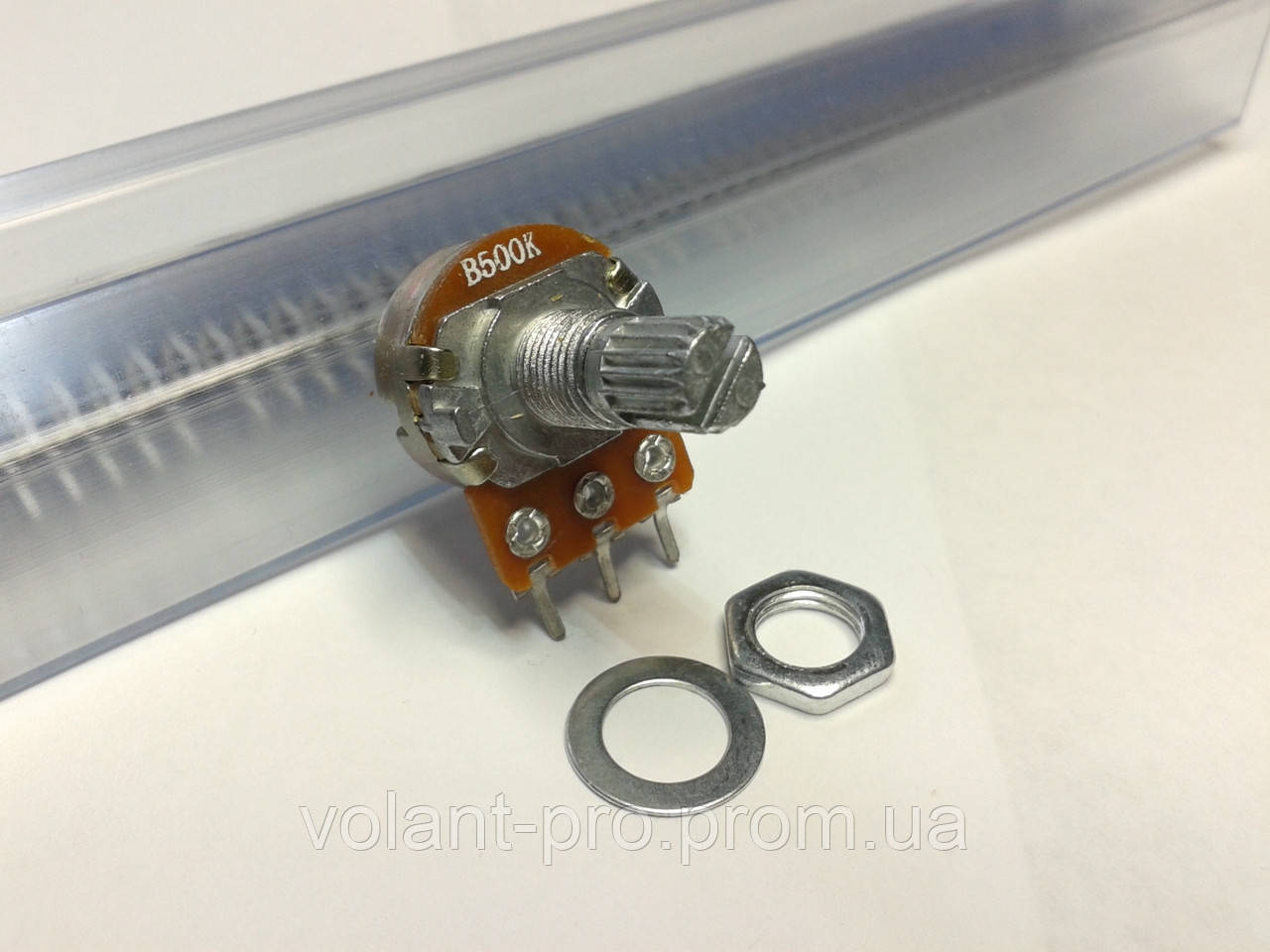 Резистор змінний WH148 500 кОм, 3 pin, моно, 15 мм.