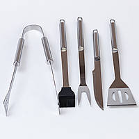 LOP Набір для мангалу, грилю, барбекю - 5 предметів у сумці чохлі: ніж, лопатка, щипці, вилка, пензлик