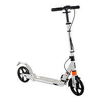 Самокат детский Urban Scooter колеса 200мм PU с ручным тормозом Белый 10+ 003s ds