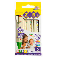 Карандаши цветные ZiBi Baby line Jumbo треугольные 6 шт (ZB.2483) - Топ Продаж!