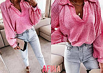 Блузка жіноча Муслін розміром 44-46(2цв) "AFINA" купити недорого від прямого постачальника